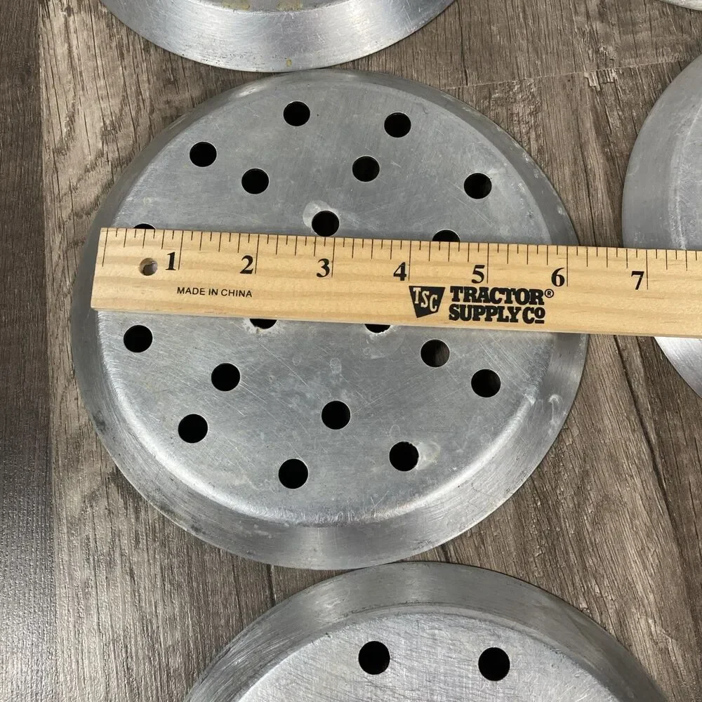 6 In American Metalcraft Perforated HD Aluminum Pizza Pans Lot Of 6 Vintage